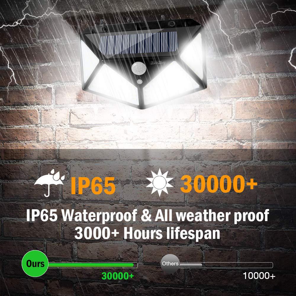 100-LED Solar PIR Motion Sensor Wall Light | W-100LED | 7W | 2200mAh | 120° PIR | 8–10m | 3 Modes | 6hr Charge | PC+ABS | 1–10pc Packs | Outdoor Garden & Security