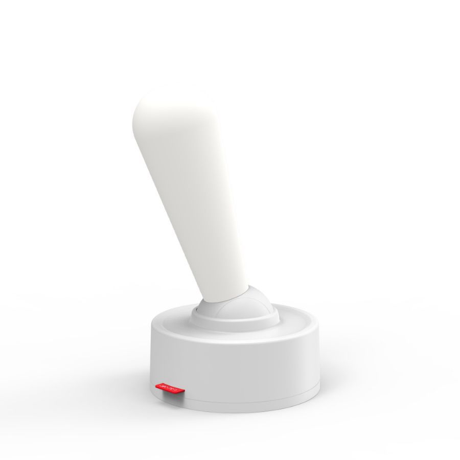 Toggle Switch LED Night Light | Silicone Cover | USB Rechargeable | Dimmable | Wall-Mountable | 112×112×204mm | Warm White | Gray & White