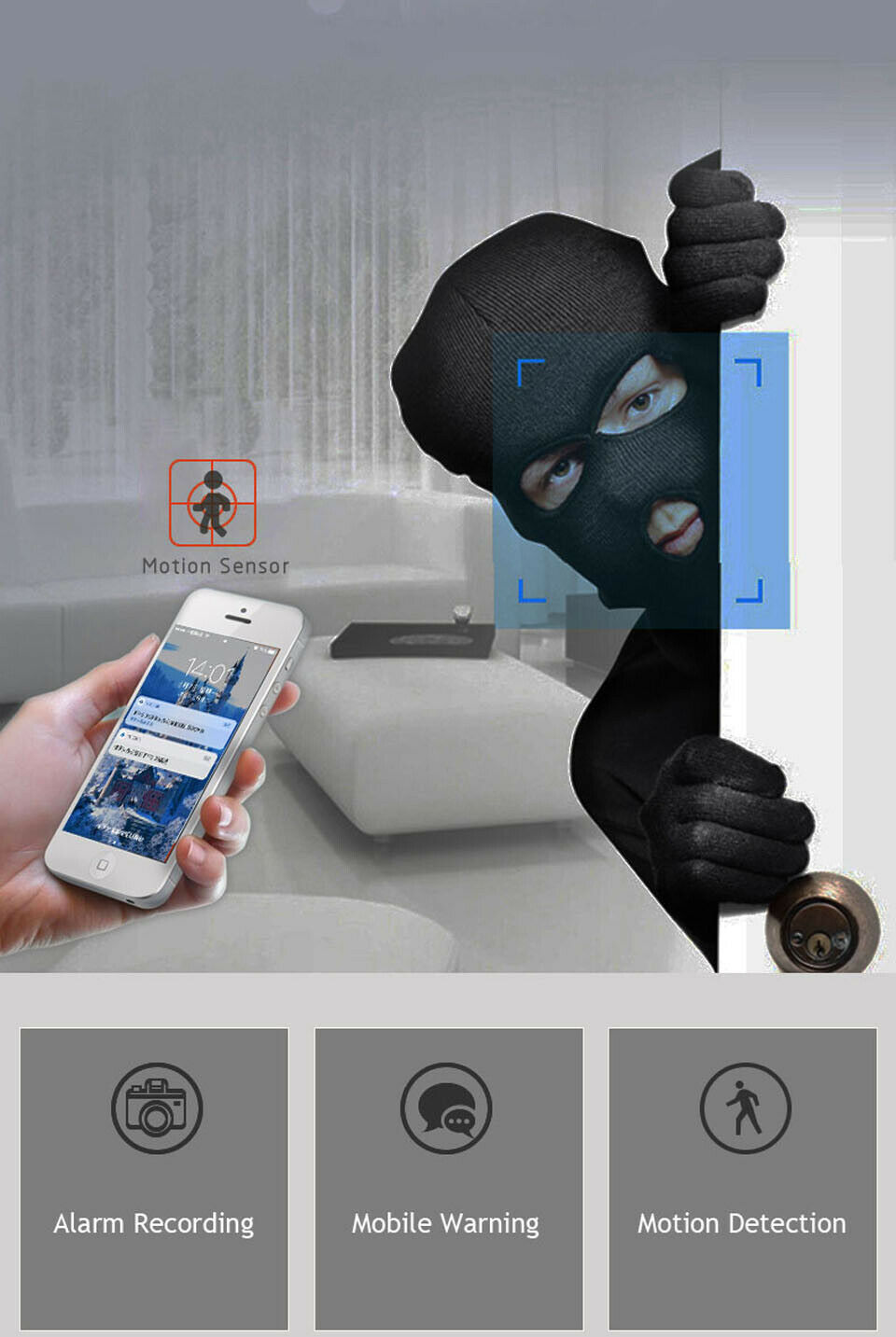 1080P PTZ WiFi Indoor Security Camera | 355° Pan 90° Tilt | Night Vision 30m | Two-Way Audio | Motion Alert | 64GB SD | 2.4GHz | White | AU/EU/UK/US