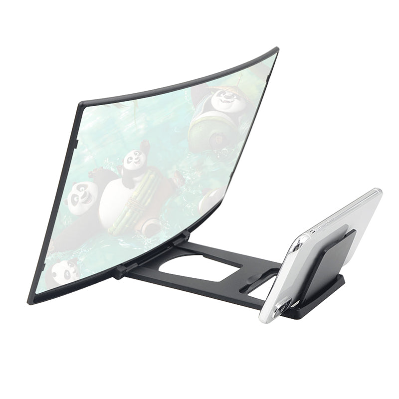 Phone Screen Magnifier & Amplifier | 9" & 12" Curved HD Lens | Foldable Stand | No Electricity Needed