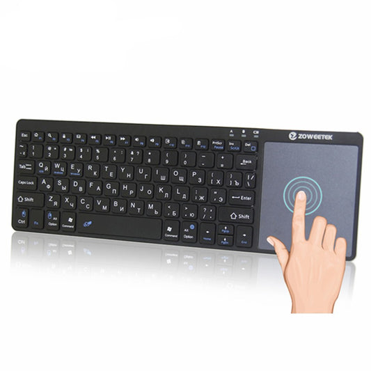 Zoweetek K12BT-1 Mini Wireless Bluetooth Keyboard | Touchpad | 80 Keys | 10m | Smart TV, PC & Android | 4 Languages