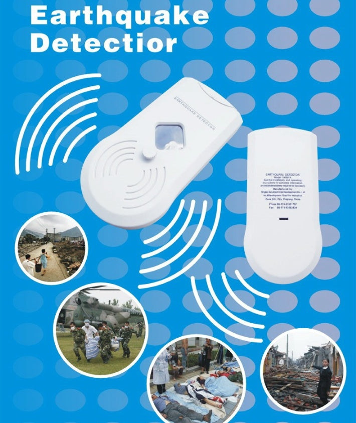 L2000 Earthquake & Vibration Alarm Detector | Seismic Sensor, 9V Battery | Home Safety Device