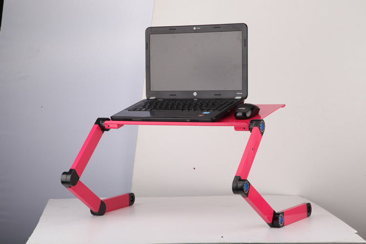 Portable Adjustable Laptop Stand | 360° Folding Legs | Magnesium Alloy | 5kg Load | One-Button Lock | USB Fan & Mouse Board Options | Black, Rose Pink & Silver