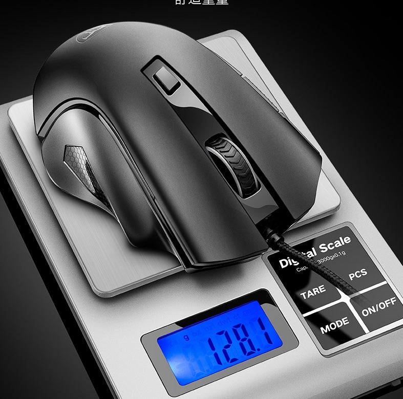 6-Button Wired USB Gaming Mouse | 8M Click Life | 130×85×45mm | Ergonomic | Black