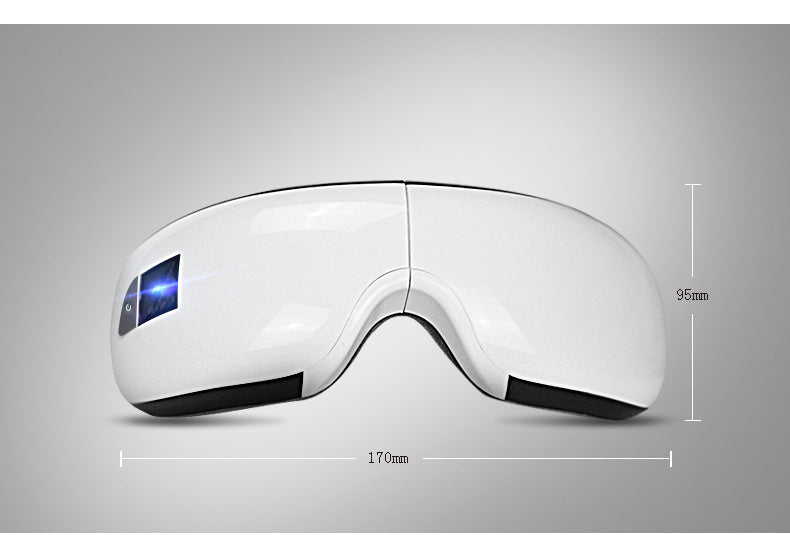 Bluetooth Eye Massager | Air Pressure | Hot Compress | Vibration | 3–6 Modes | 1200mAh | Leather Case | Eye Fatigue, Dark Circles & Sleep Aid