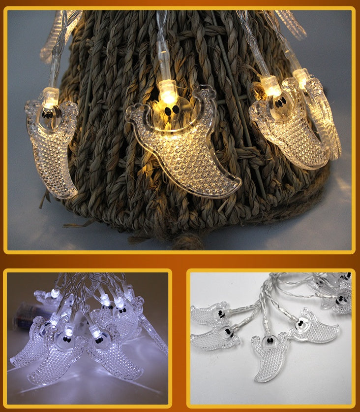 Halloween LED String Lights | 1.2M | 10 LEDs | Battery Powered | Waterproof | White, Warm White & 4 Colours | 9 Pendant Designs | Indoor & Outdoor