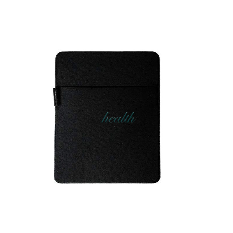 Self-Adhesive Laptop Back Storage Bag | Elastic Lycra | Pen Loop | 15×12cm | Laptop & Tablet | Black