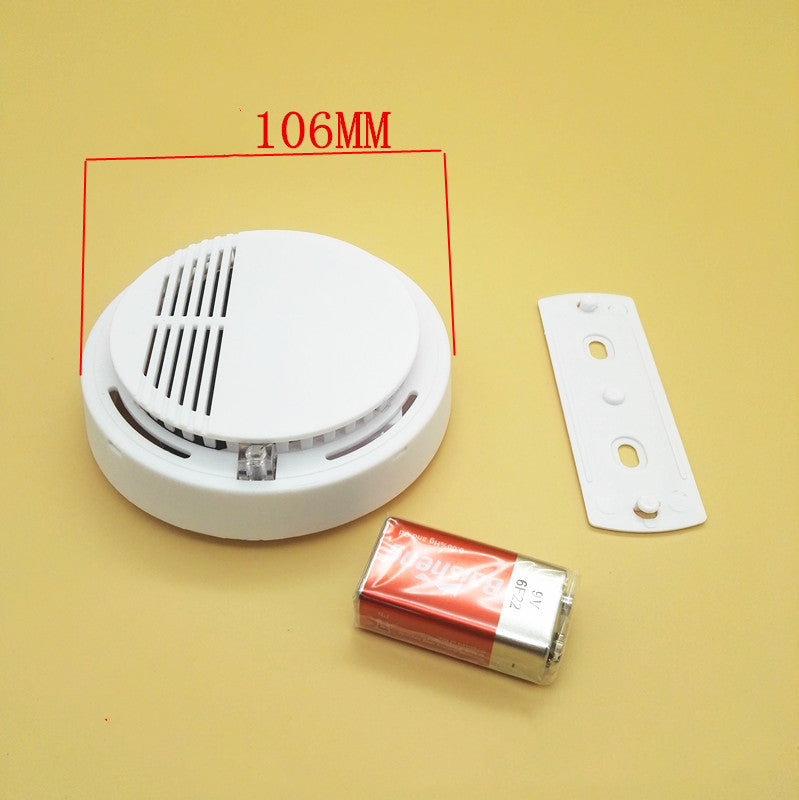 Household Smoke & Fire Alarm Detector | SS-168 | 120° | 60m Detection | Sound & Light | Ceiling Mount | White