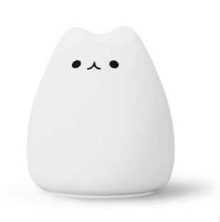 Cat-Shaped Silicone LED Night Light | Touch Sensor | 7-Colour Changing | 15hr Battery | USB & Battery | Kids, Bedroom & Gifting