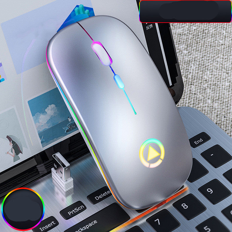 Ultra-Thin Wireless Mouse | 2.4GHz & Bluetooth 3-Mode | RGB | 1600 DPI | Rechargeable or Battery | 4 Colours