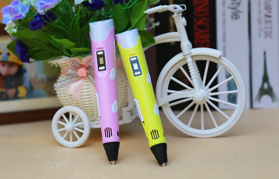3D Printing Pen with PLA Filament | Adjustable Temp & Speed | LED Indicator | 185×45×10mm | Blue, Pink, Purple, Yellow & Camouflage | US/UK/EU/AU/USB | Pen & Filament Bundles