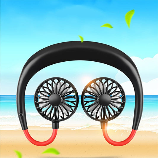 3-in-1 Portable Neck & Desktop Fan | 2000mAh | 3 Speeds | 4–12hr Runtime | Micro USB | Alarm Clock Style | Emerald, Pink, Sky Blue, Pearl White & Black