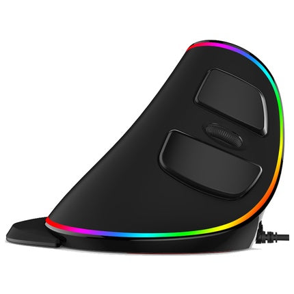 Vertical Ergonomic RGB Wired Mouse | 800–4000 DPI | 5-Speed | RGB Streamer Lighting | USB | Innocence, Standard & Symphony