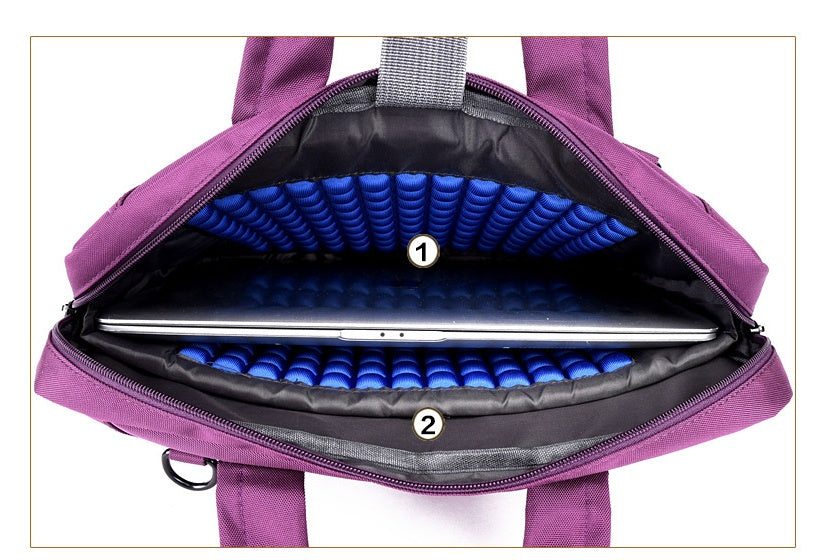 Oxford Laptop Shoulder Bag & Sleeve | 12"-17" | Airbag & Standard | Multi-Pocket | 10 Colors