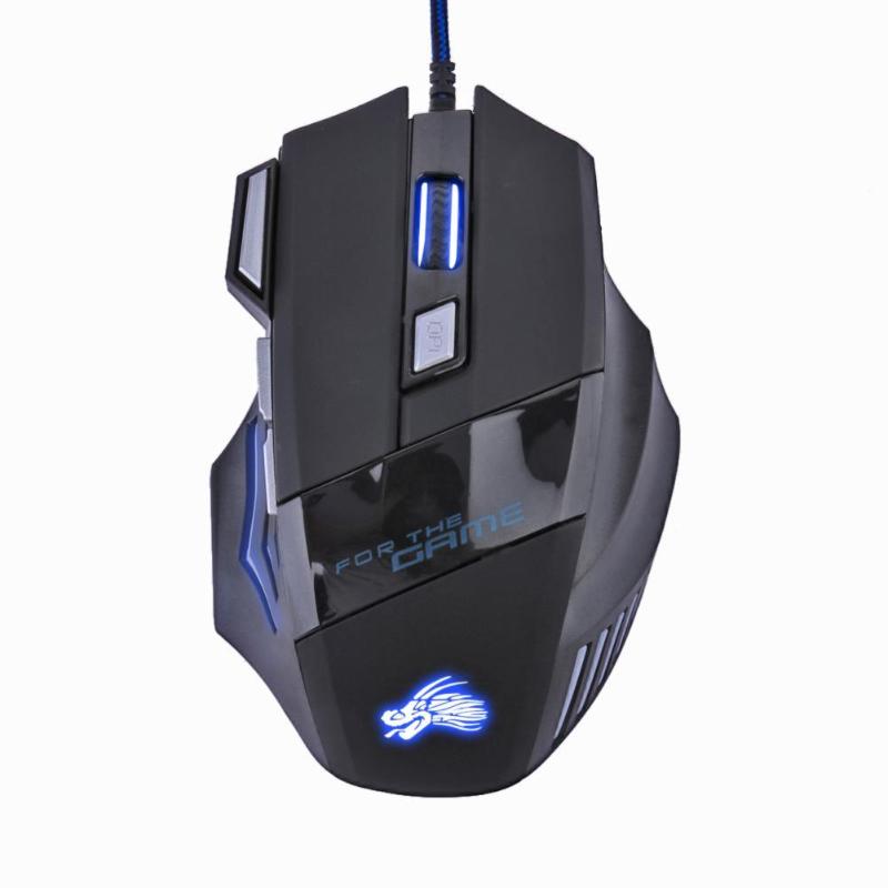 6-Button RGB Wired Gaming Mouse | 1000–5500 DPI | Nylon Braided Cable | Colour-Changing RGB | 145cm | Black | Tyrannosaurus Rex Edition