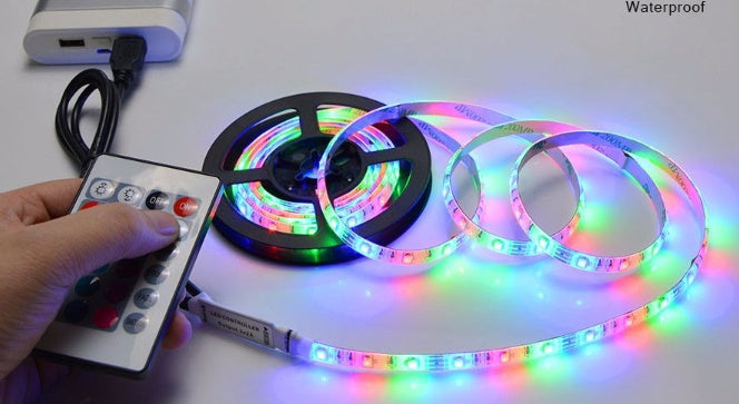 5M LED Strip Light | SMD 5630 & RGB 3528 | 60 LEDs/m | 6W/m | Waterproof | Self-Adhesive | RoHS CE | Warm White, Cool White & RGB | Home, Festival & KTV Decor