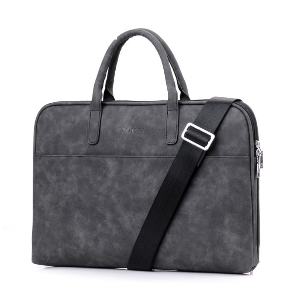 Faux Leather Laptop Shoulder Bag for Women | 13.3"–17.3" | Waterproof, Multi-Pocket | Black, Pink, Red