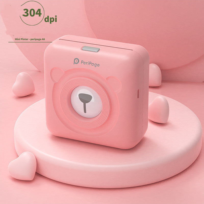 Peripage Mini Bluetooth Thermal Printer | No Ink | Photos, Labels & Stickers | 79×42×79mm | iOS & Android | Blue, Pink, Red & White | Printer & Paper Bundles