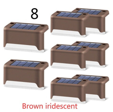 Solar LED Outdoor Step & Fence Light | Warm White | Auto On/Off | Waterproof | 75×44×42mm | European Style | Deck, Stairs, Garden & Pathway | 1–20pc Packs | Black & Brown