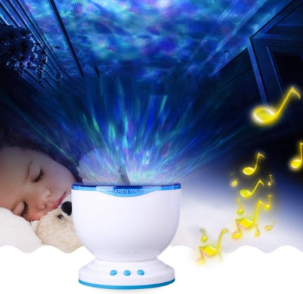 Ocean Wave LED Projection Lamp | DLP Trapezoidal Correction | 2D Ocean Effect | Children's Night Light & Room Decor | Blue
