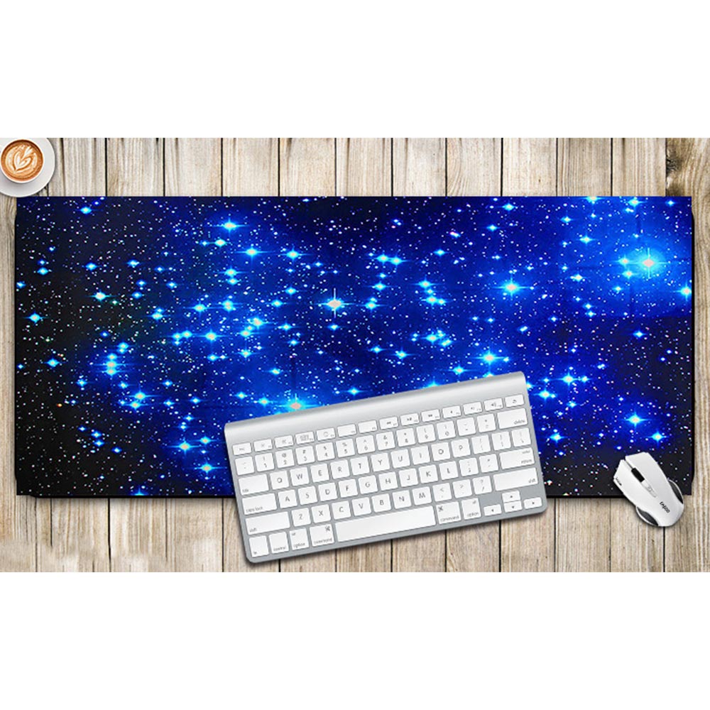 Large Extended Mouse Pad | High-Density Fabric, Anti-Slip Rubber Base, Multiple Sizes & Thickness | Blue