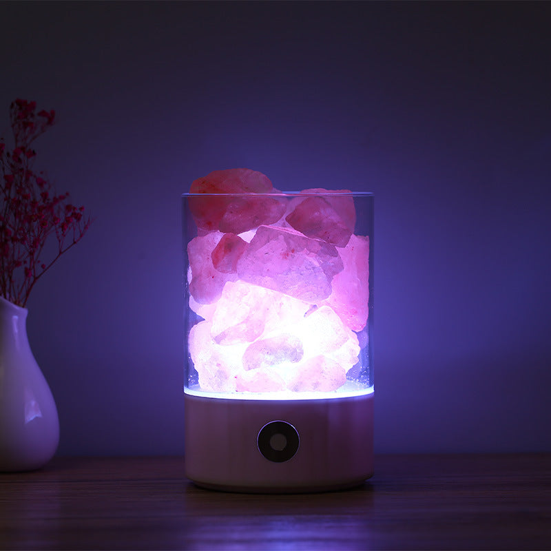 Himalayan Crystal Salt LED Lamp | USB | 5 Colours | Touch Control | Night Light & Ambient Lamp | Round & Square