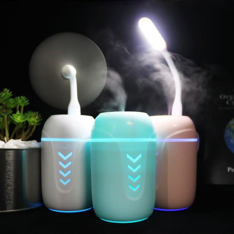 X3 USB Aromatherapy Humidifier | 200ml | USB & AC | Mechanical | Columnar | Portable Car & Desktop | Blue, Pink & White
