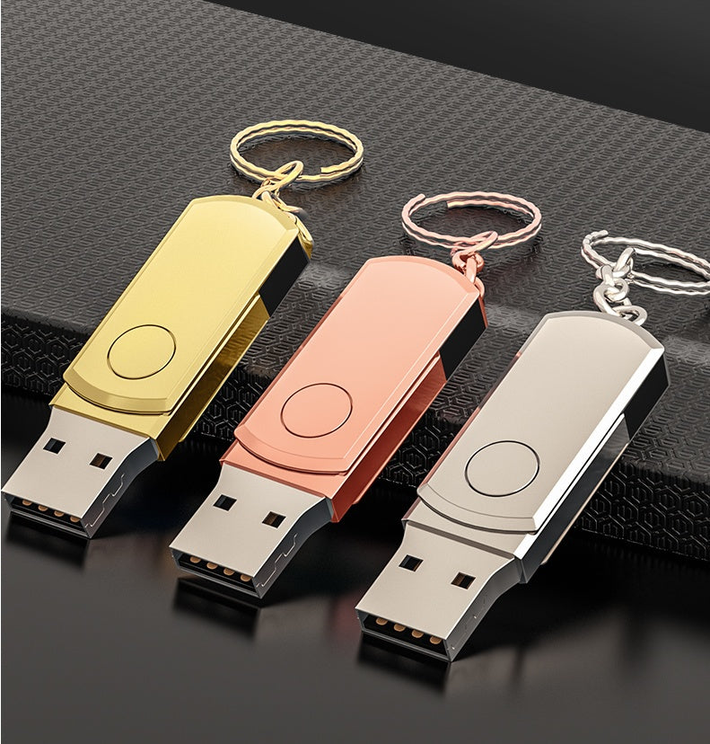 Metal USB Flash Drive | 128GB & 256GB | OTG | Gold, Rose Gold & Silver | USB TV & Car Audio Ready