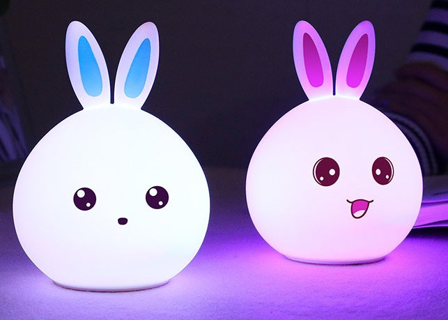 Cute Silicone Animal Night Light | 7-Colour LED | 1200mAh Rechargeable | Touch & Remote Control | USB | 0.4W | Kids Gift