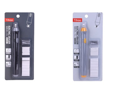 Electric Eraser Pen | Battery-Operated | Artists, Students & Office | Black & Gray | Replacement Cores Available