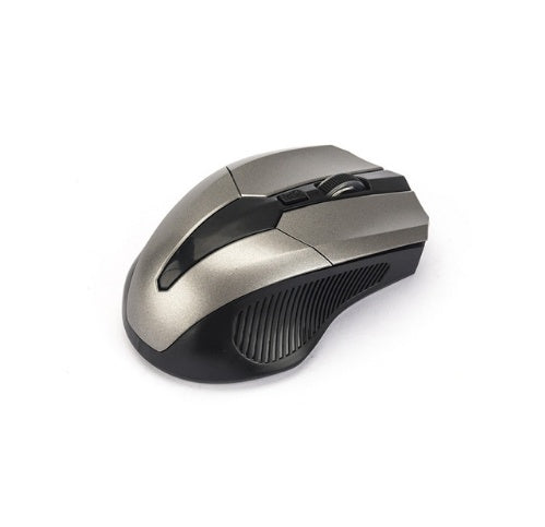 2.4GHz Wireless Optical Gaming Mouse | 1600 DPI | 4 Buttons | USB | Ergonomic | Gray, Red & Yellow