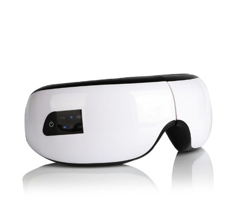 Bluetooth Eye Massager | Air Pressure | Hot Compress | Vibration | 3–6 Modes | 1200mAh | Leather Case | Eye Fatigue, Dark Circles & Sleep Aid