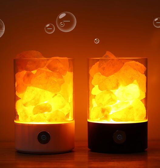 Himalayan Crystal Salt LED Lamp | USB | 5 Colours | Touch Control | Night Light & Ambient Lamp | Round & Square