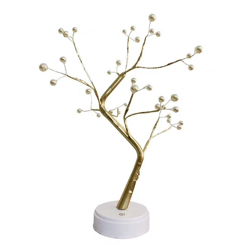 Nordic LED Copper Wire Fairy Light | Battery & USB | Rice Grain & Globe Bulbs | Gold & Silver Tree | Warm Tones | Bedroom, Living Room, Wedding & Hotel Decor