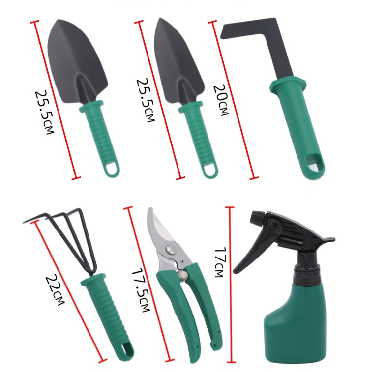 Garden Tool Set | Iron Head & Plastic Handle | Single, 5-Piece & 10-Piece Sets | Green & Purple | Trowel, Rake & More | Lightweight & Durable | Home Garden & Planting