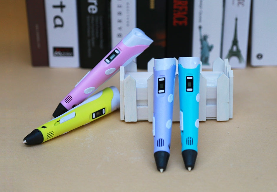 3D Printing Pen with PLA Filament | Adjustable Temp & Speed | LED Indicator | 185×45×10mm | Blue, Pink, Purple, Yellow & Camouflage | US/UK/EU/AU/USB | Pen & Filament Bundles