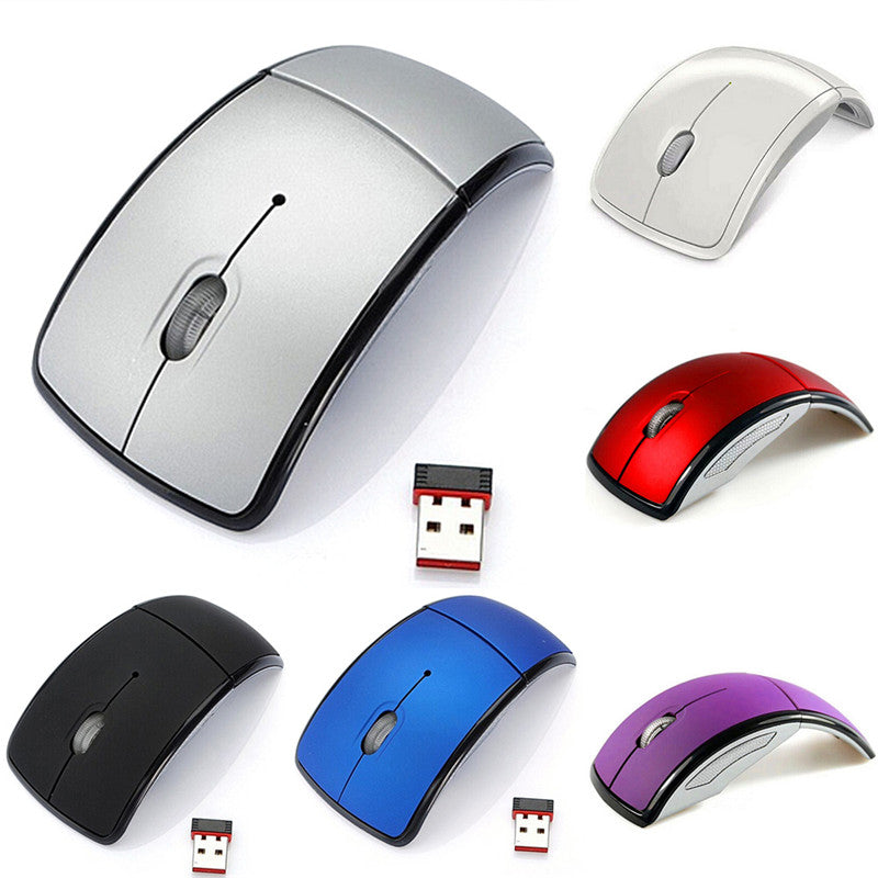 2.4GHz Wireless Foldable Mouse | 1600 DPI | 10m Range | Plug & Play | Windows & Mac | 6 Colours