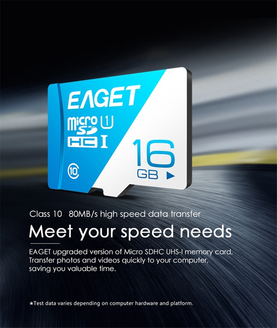EAGET T1 Micro SD Card | Class 10 UHS-I, Up to 85MB/s | 32GB, 64GB, 128GB | Smartphone, Dash Cam, Drone