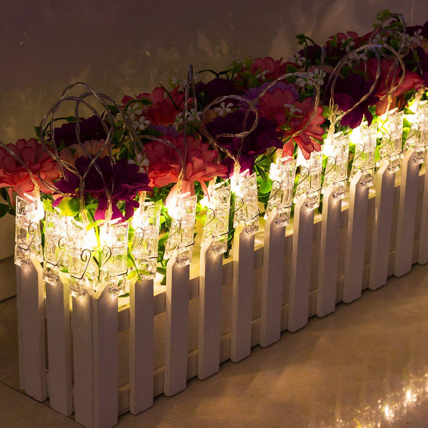 LED Photo Holder String Lights | Battery Powered | Warm White & Colorful | 100cm to 600cm | Photo Clip Fairy Lights | Bedroom, Wedding & Party Decor | Wall & Window Display