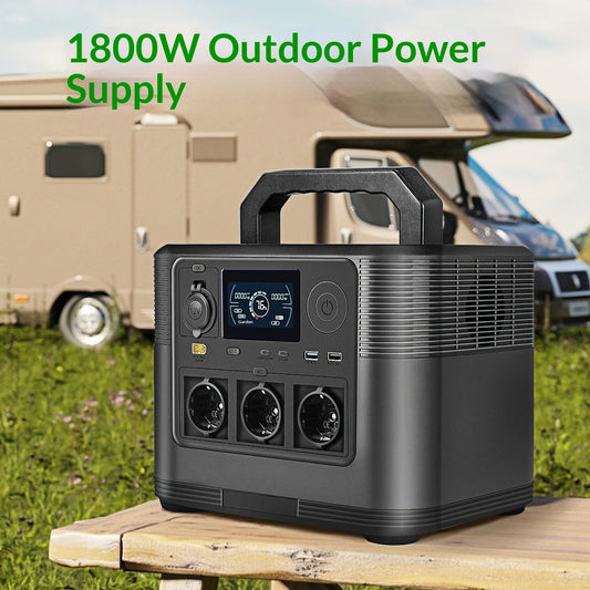 1800W LiFePO4 Portable Power Station | High-Capacity Outdoor Energy Storage (AU/EU/UK/US)