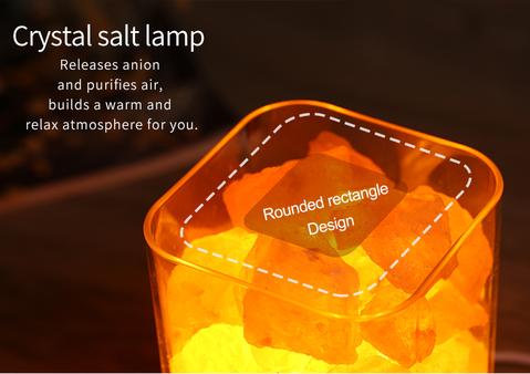 Himalayan Crystal Salt LED Lamp | USB | 5 Colours | Touch Control | Night Light & Ambient Lamp | Round & Square