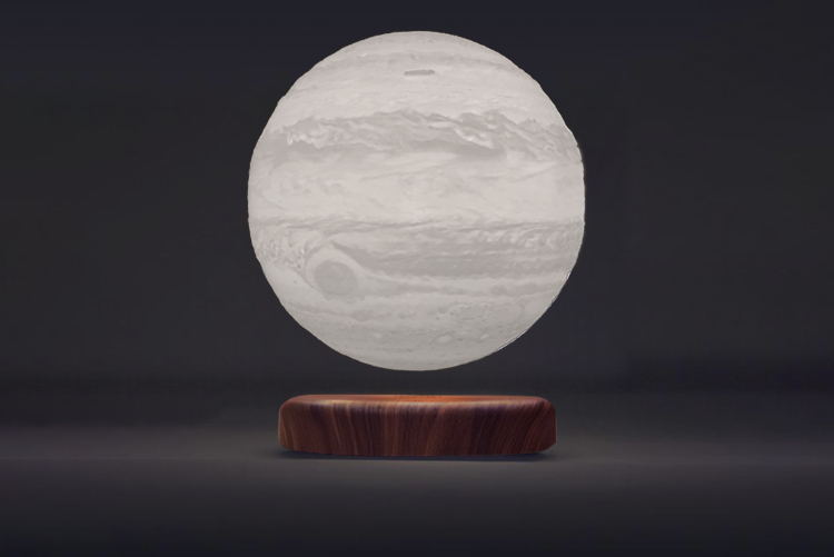 Magnetic Levitating Earth & Jupiter LED Night Light | 15 & 18cm, 16-Colour Remote, USB, Desk Lamp Gift