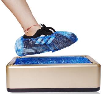 Automatic Disposable Shoe Cover Dispenser | 42×21×13cm | Blue, Gold, Purple, Silver & Rose | Machine Only, With 100pcs Shoe Covers & Gift Box Set | Home, Office & Medical Use