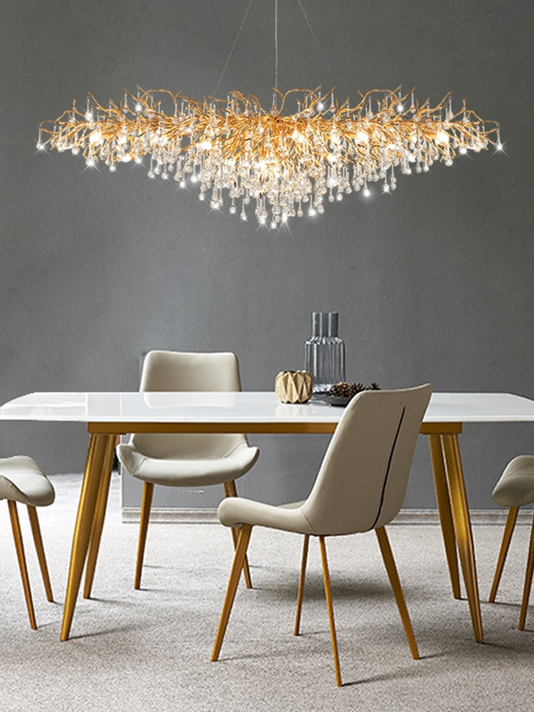 16-Head French Luxury Crystal Chandelier | Electroplated Aluminum, 21-30W, Universal Voltage, 2 Sizes