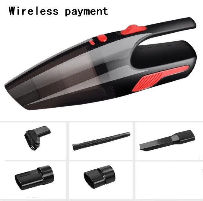 120W Handheld Car Vacuum Cleaner | DC12V | Wet & Dry | Multi-Filter | 30×5.5×8.5cm | Wired & Wireless | Black & White | Car, Home & Office Cleaning