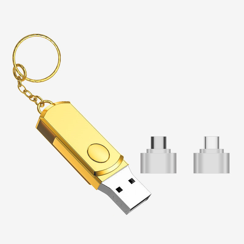Metal USB Flash Drive | 128GB & 256GB | OTG | Gold, Rose Gold & Silver | USB TV & Car Audio Ready