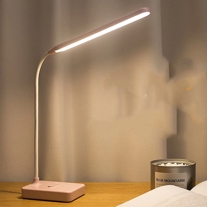 Touch LED Desk Lamp | Eye-Care | ≤36V | Touch Switch | Modern Minimalist | Pink & White | Bedroom, Study & Office | Night Light & Reading Lamp