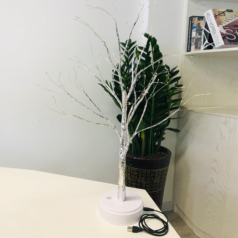 USB LED Bonsai Tree Night Light | Bendable Copper Wire Branches | 48×53cm | 36 & 108 LED | Always-On | Indoor & Outdoor | Colourful, Pink, Pearl, Warm White | Single & Twin Pack