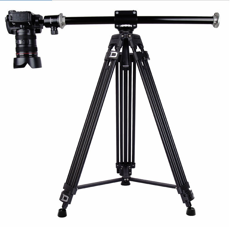 Crossbar Tripod Kit with Horizontal Bar | Aluminum, Hydraulic & Ball Head, 5-8kg Load, SLR & Mobile