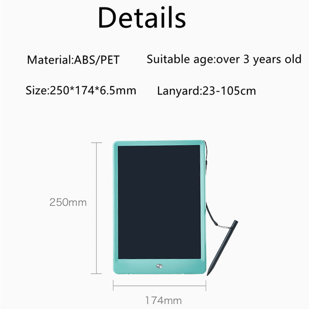 10" Kids Colourful LCD Doodle Board | Magnetic Drawing Tablet | Ages 2–6 | Blue & Pink | Travel Toy Gift